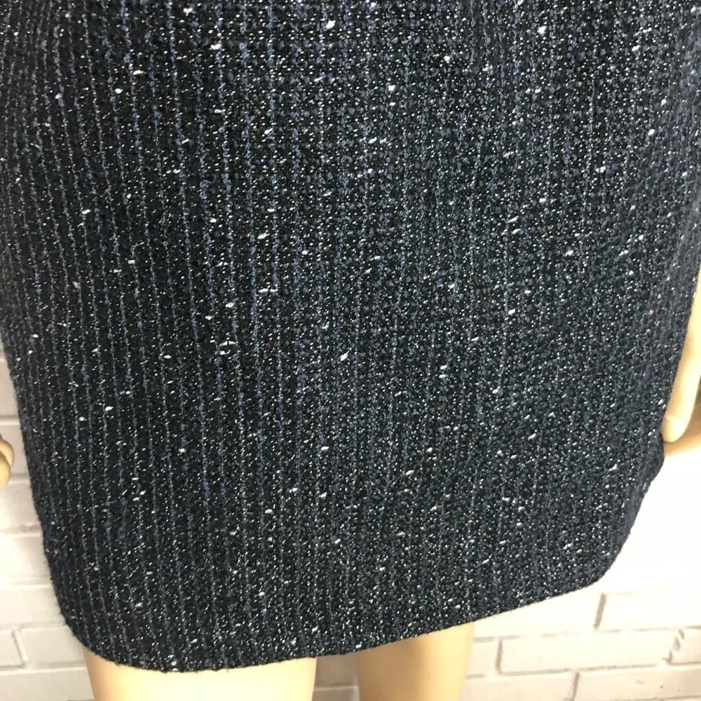 Ann Taylor Loft Women’s Navy Sparkle‎ Skirt - Picture 3 of 8